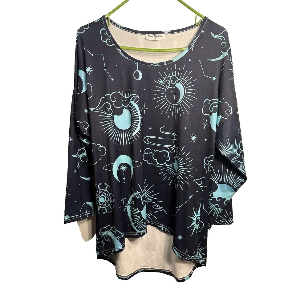 beyond this plane womens long sleeve shirt size‎ medium space